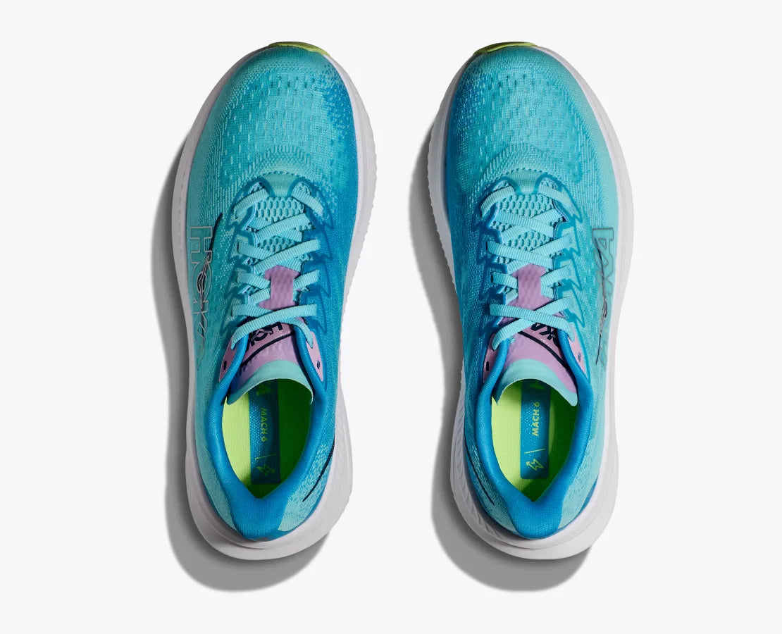 Hoka Mach 6, Laufschuhe, Damen, Cloudness/Waterpark