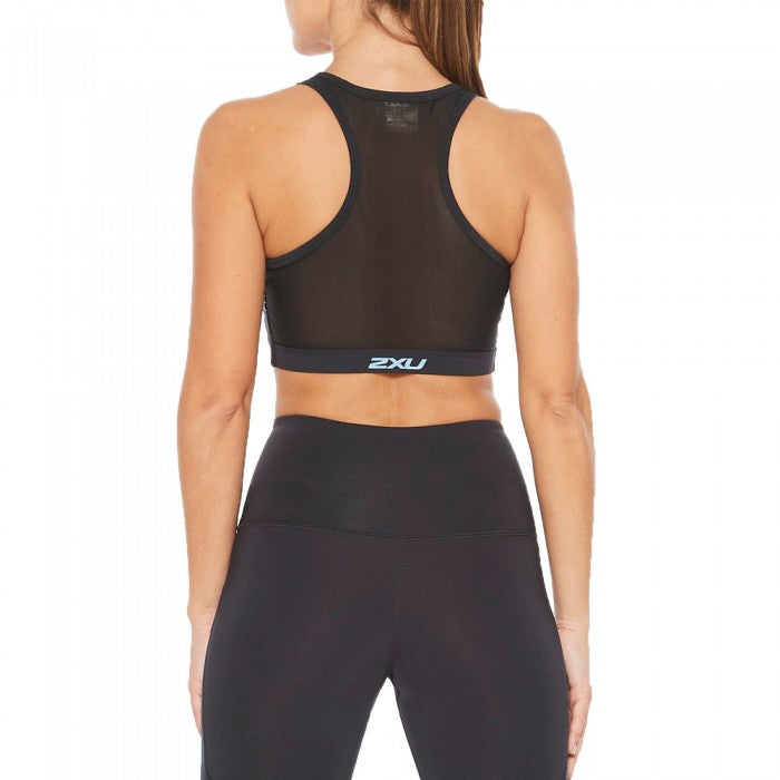 2XU Active Low Impact Crop, Damen, Black/Zephyr Chrome X