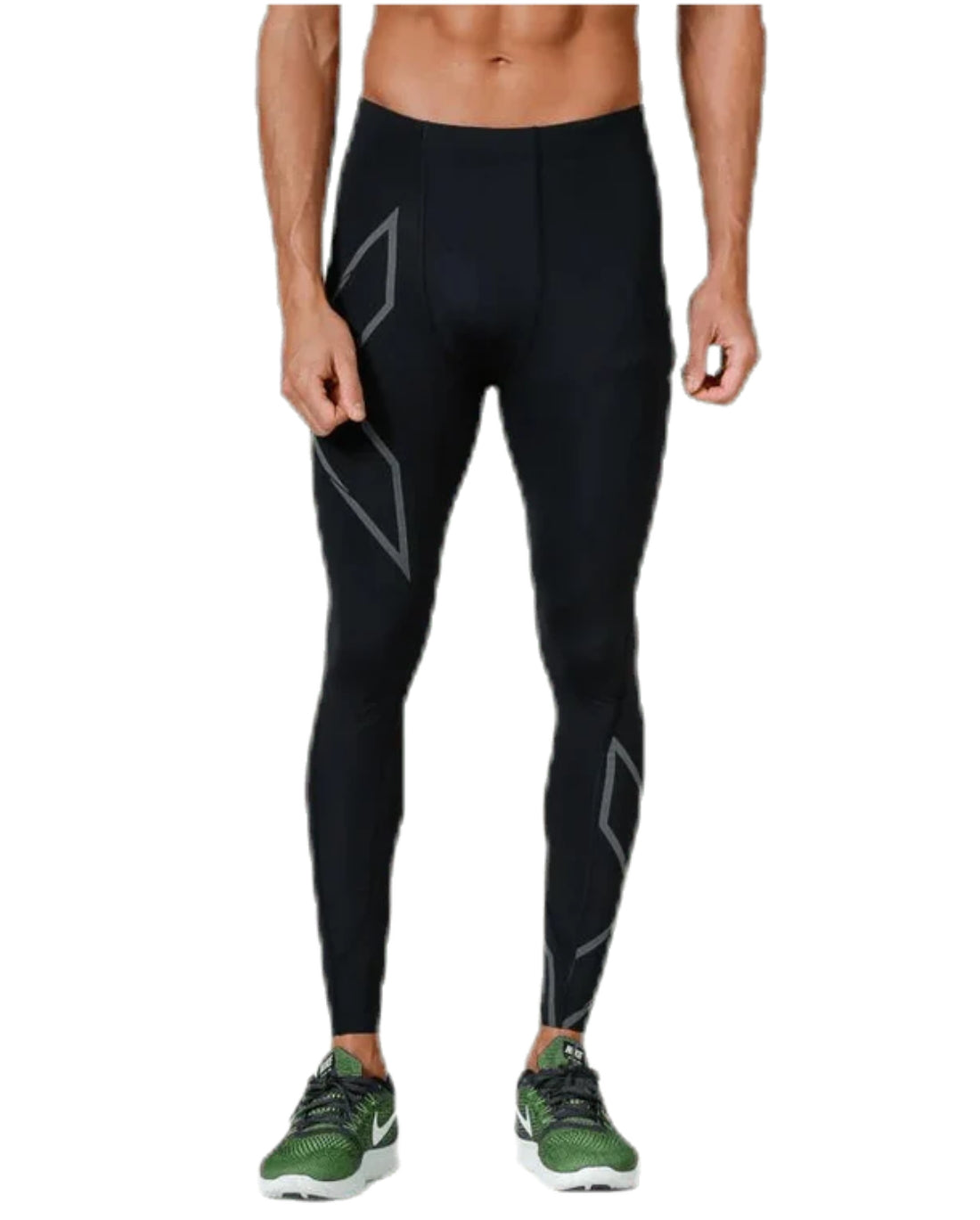 2XU MCS Run Compression Tights, Herren, Laufhose, black/black reflective