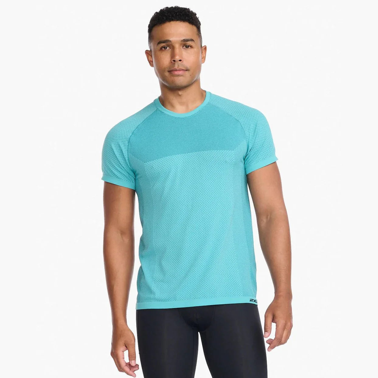 2XU Motion Tech Tee, Herren, Porcelain/Black