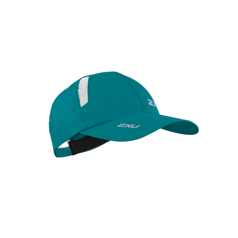 2XU Unisex Run Cap, Kappe, Corsair/White