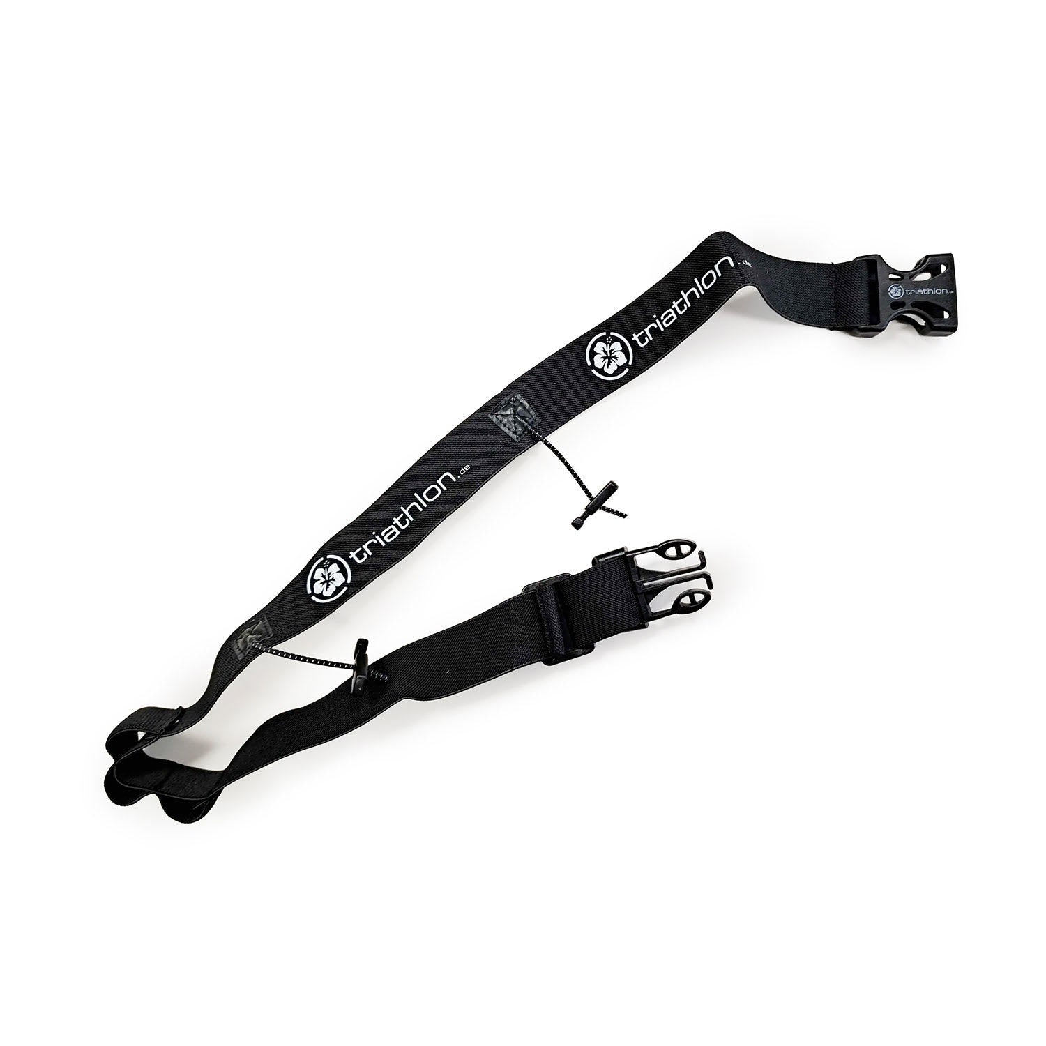 triathlon.de Startnummernband mit Gelschlaufen, schwarz
