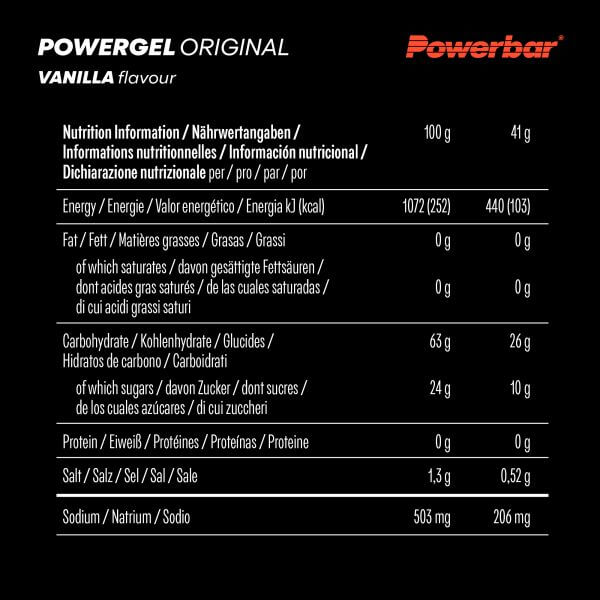 Powerbar Powergel Original, Vanille, 41g, MHD 2/26