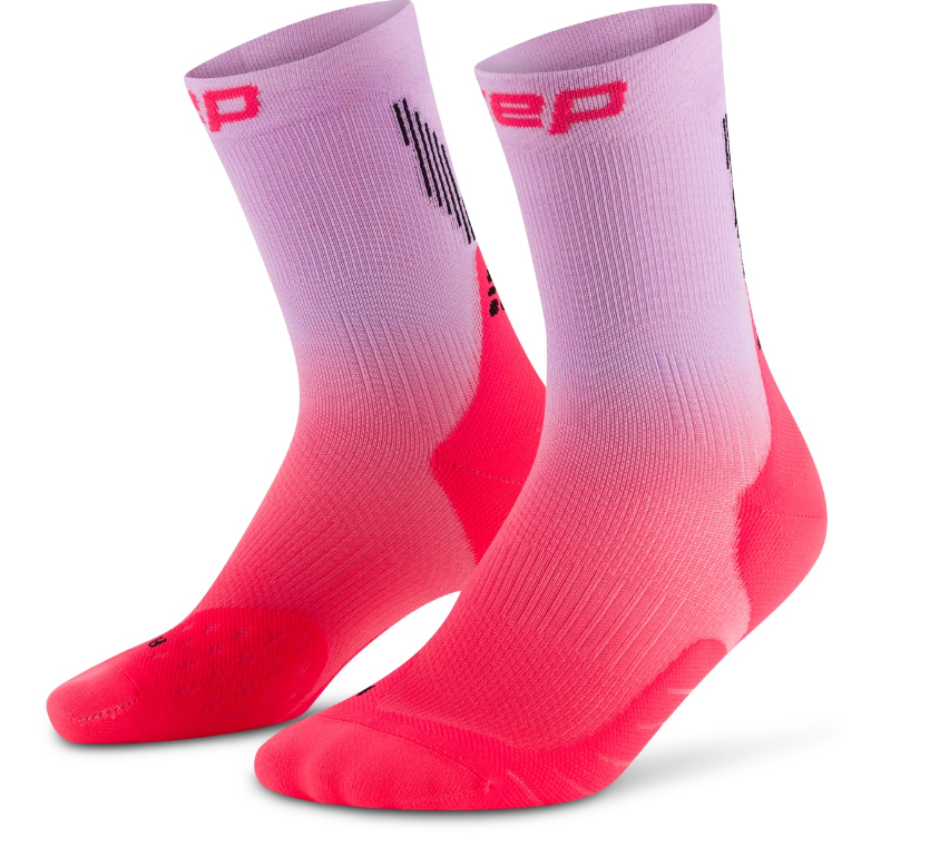 CEP Core Run Edt. Gradient Socks 5.0 - Mid Cut, Herren, pink / lilac fade