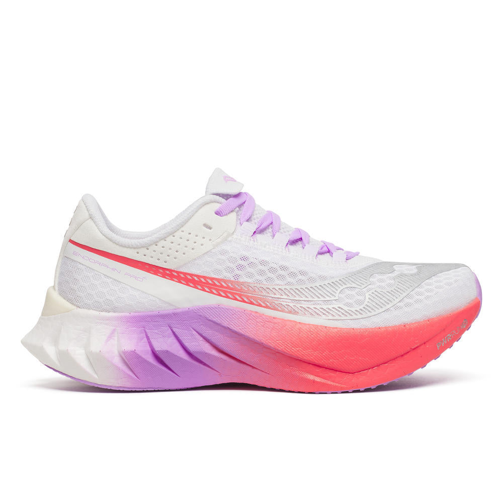 Saucony Endorphin Pro 4, Laufschuh, Damen, White/Crocus