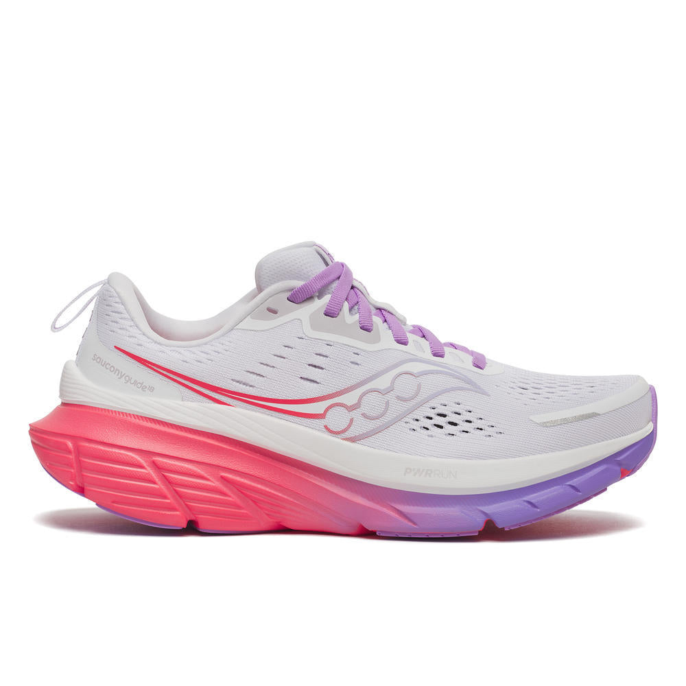 Saucony Guide 18, Laufschuhe, Damen, White/Crocus