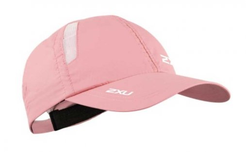 2XU Run Cap, Unisex, Kappe, Bossom/White, B-Ware, kein Umtausch