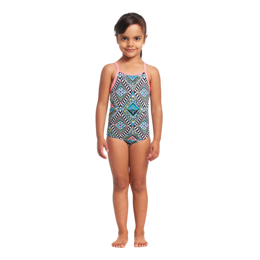 Way Funky Funkita, Printed One Piece Weave Please, Badeanzug, Kinder