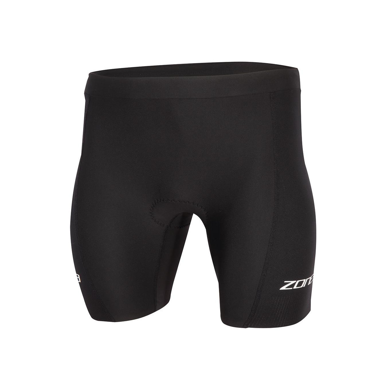 Zone3 Men's Lava Long Distance Shorts, TriShort, Black/White