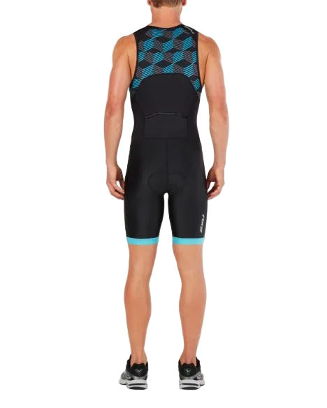 2XU Active TriSuit, Herren, Black/Retro Dresden Blue