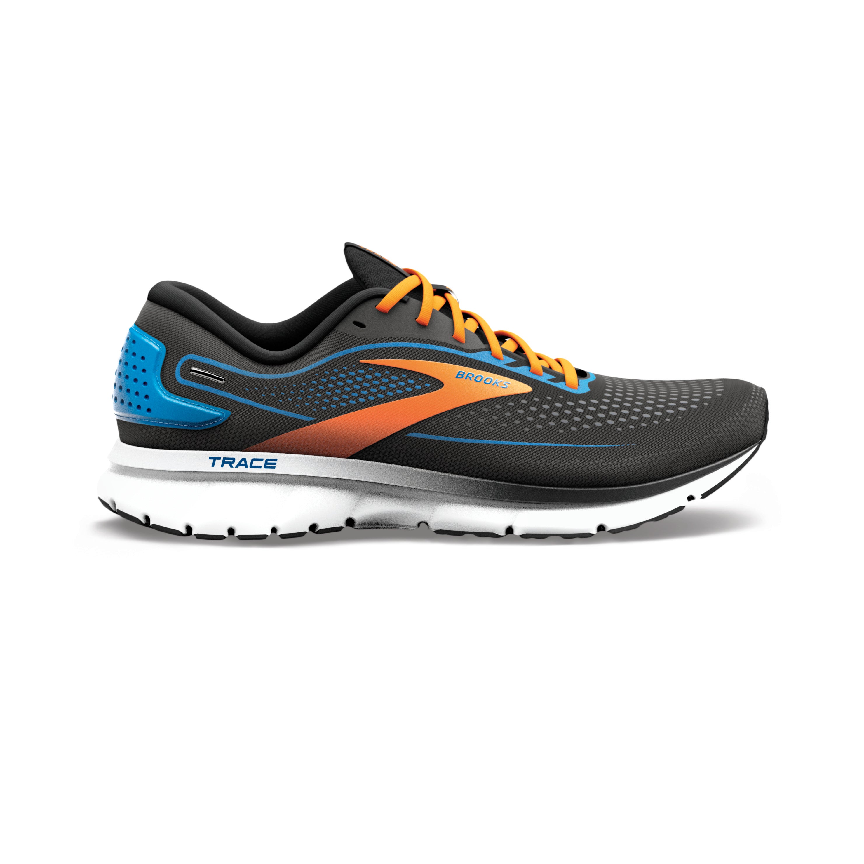 Brooks Trace 2, Herren, black/classic blue/orange, schwarz/blau/orange