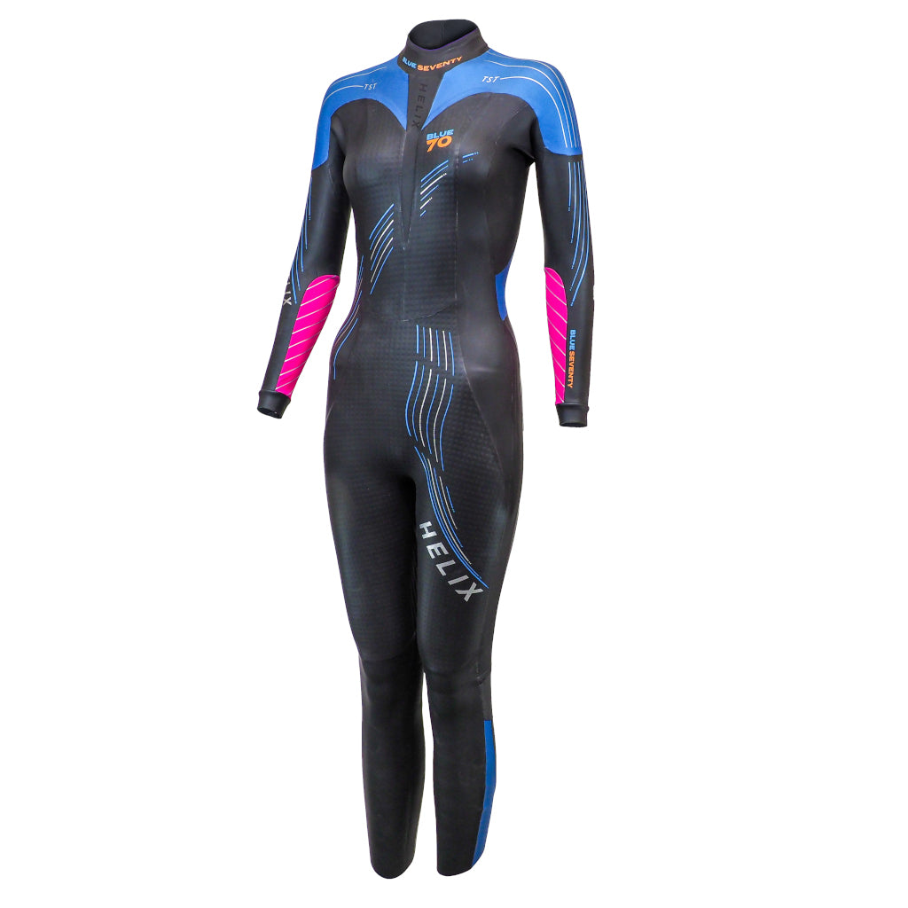 Blueseventy Helix Fullsuit, Neoprenanzug, schwarz/blau/pink, Damen, 2023