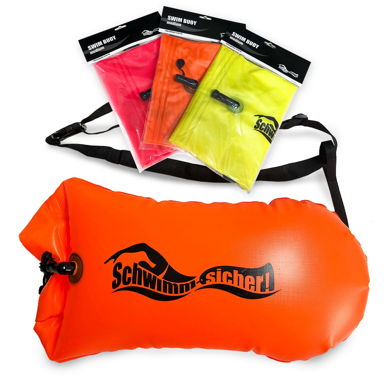 schwimm-sicher.de Swim Buoy, medium, gelb