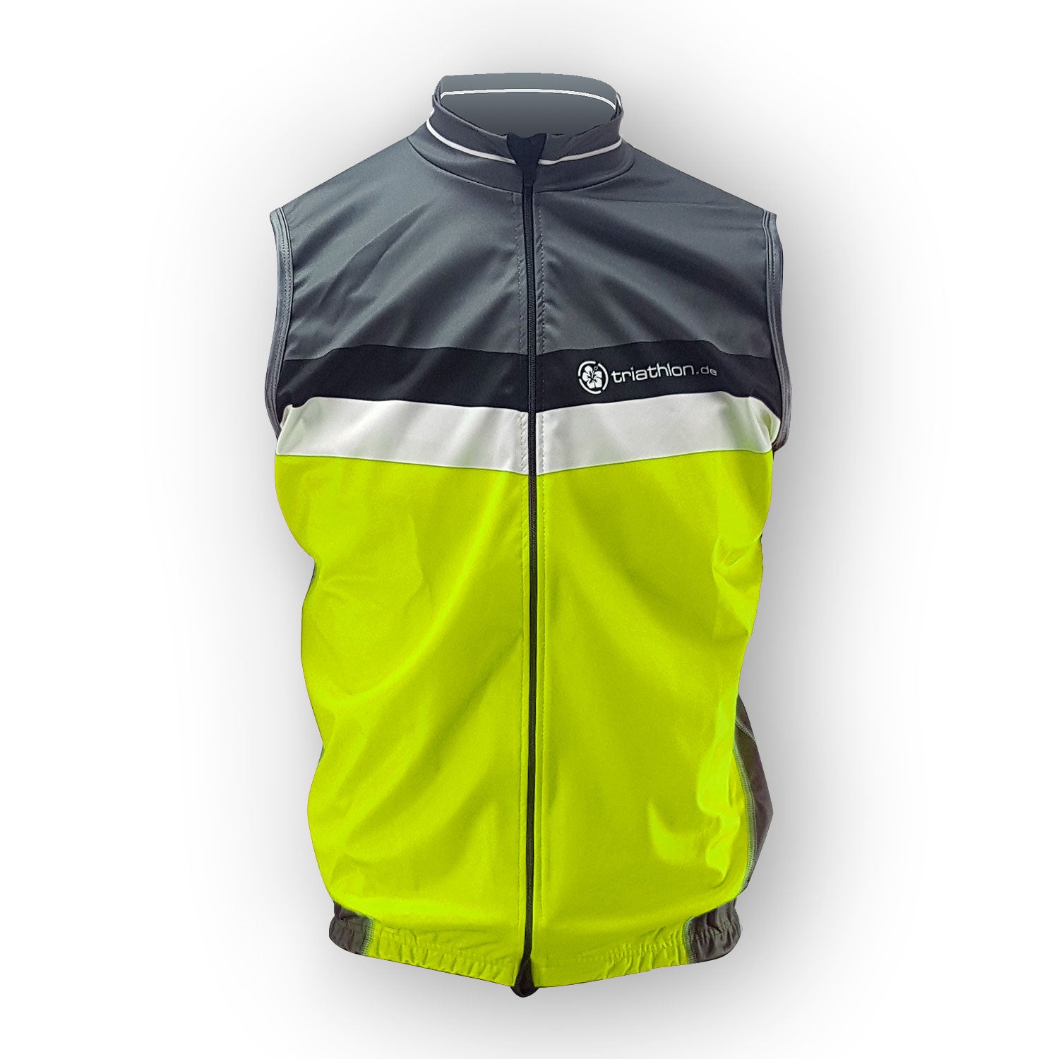 triathlon.de Elite Radweste, Herren, schwarz/grau/gelb