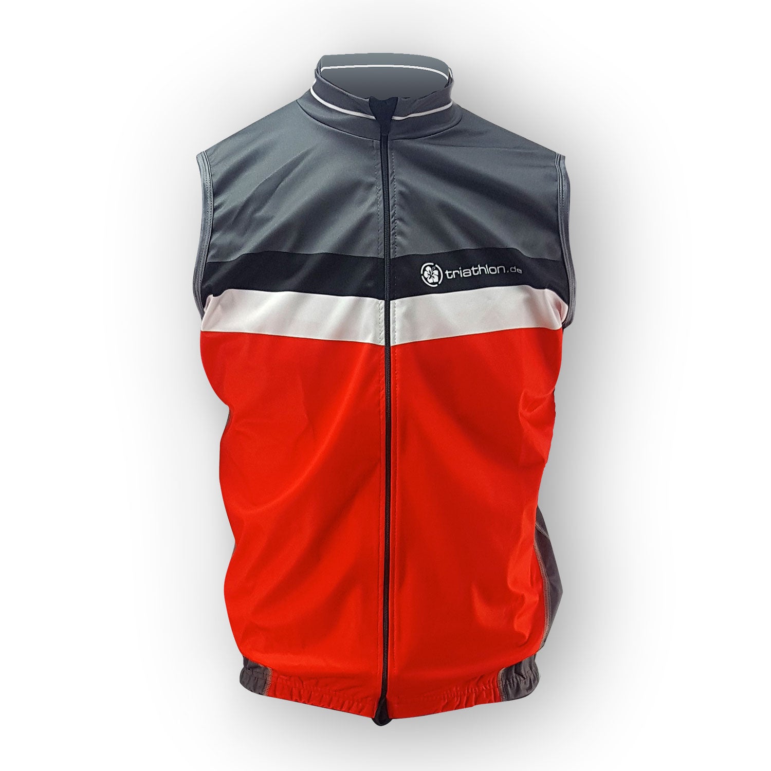 triathlon.de Elite Radweste, Herren, schwarz/grau/rot