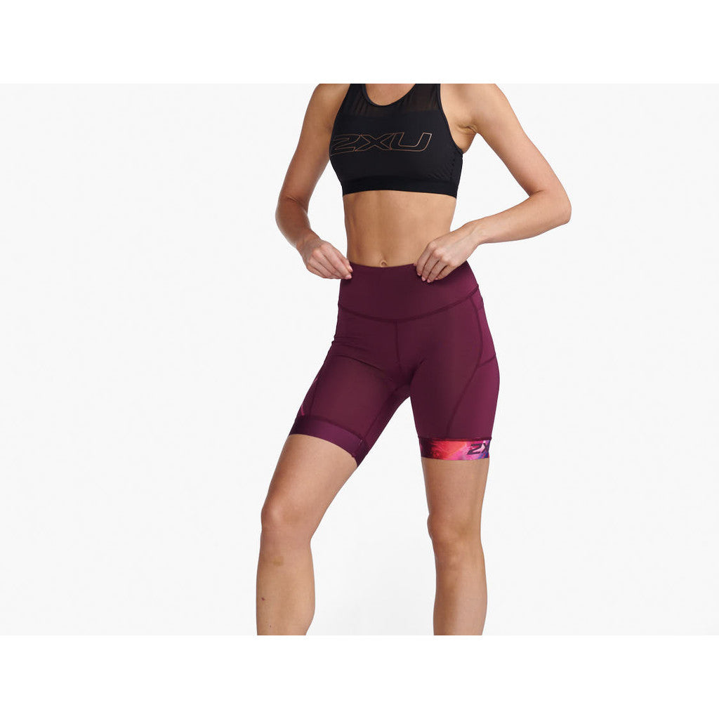 2XU Core 7 Inch Tri Short, Damen, mulberry/festival, brombeere/pink