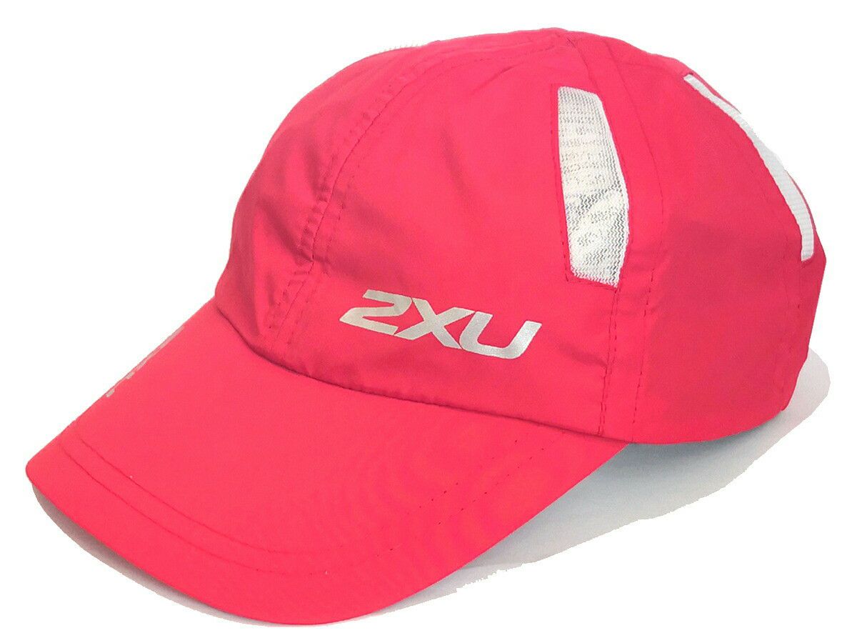 2XU Unisex Run Cap, Kappe, Chilli/White