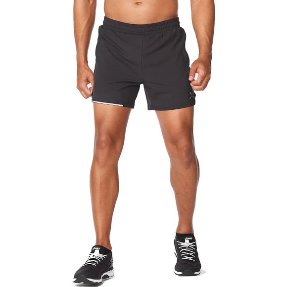 2XU Aero 5 Inch Shorts, Laufshort, Herren, schwarz