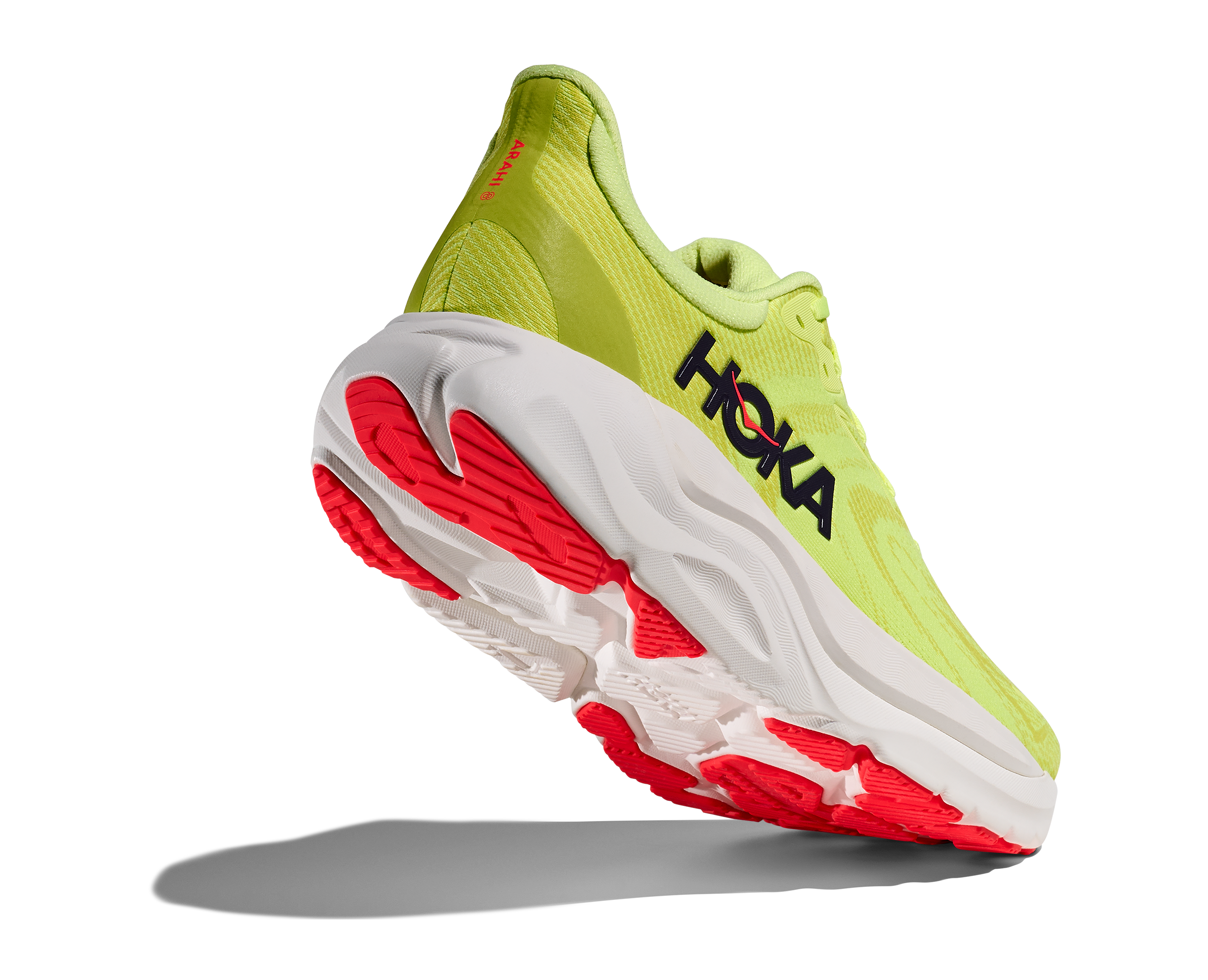 Schrägansicht rechter Schuh von hinten unten