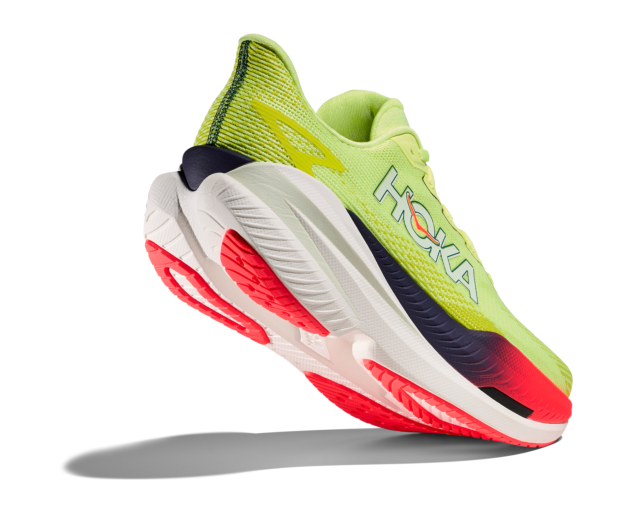 Schrägansicht rechter Schuh von hinten unten