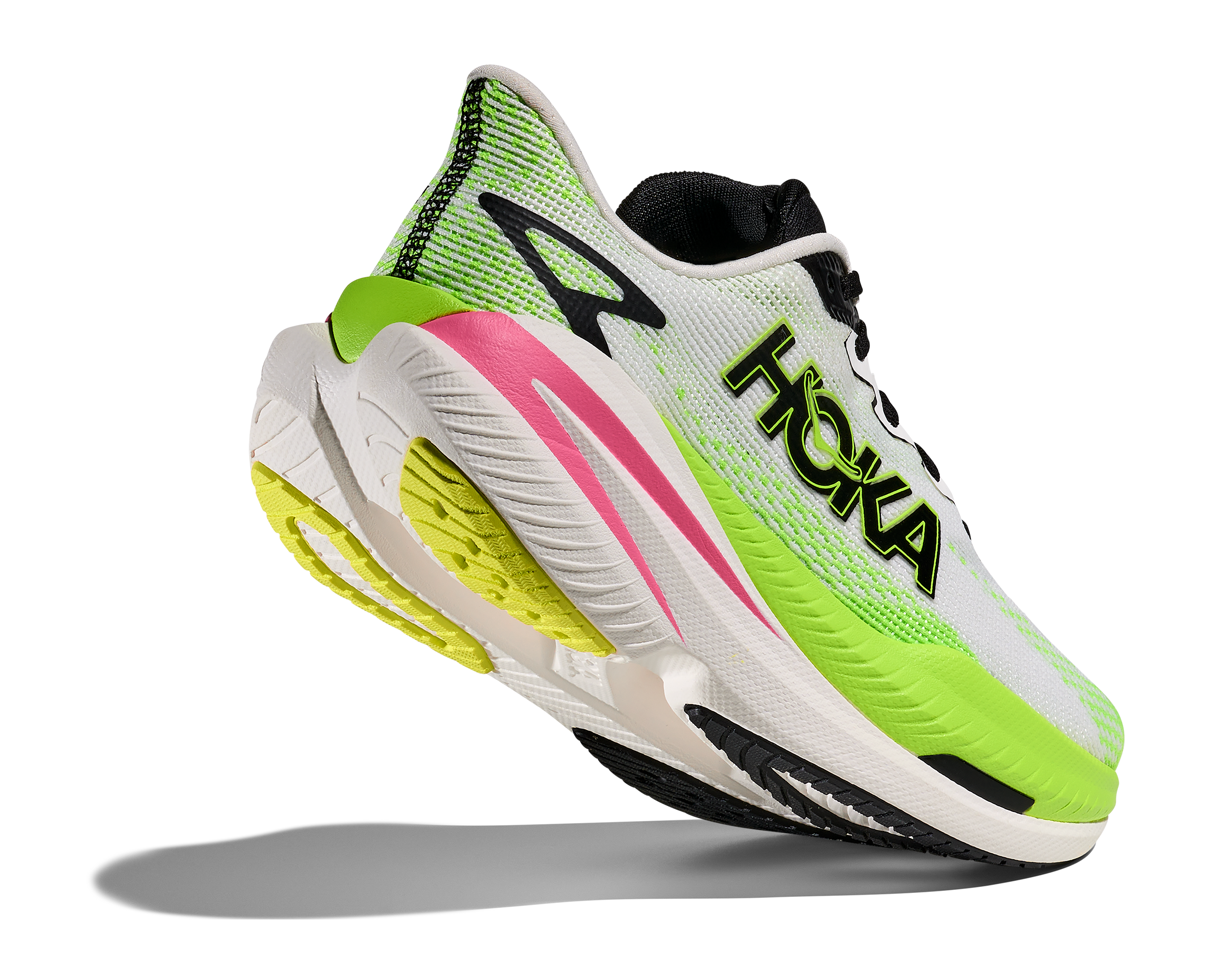 Schrägansicht rechter Schuh von hinten unten