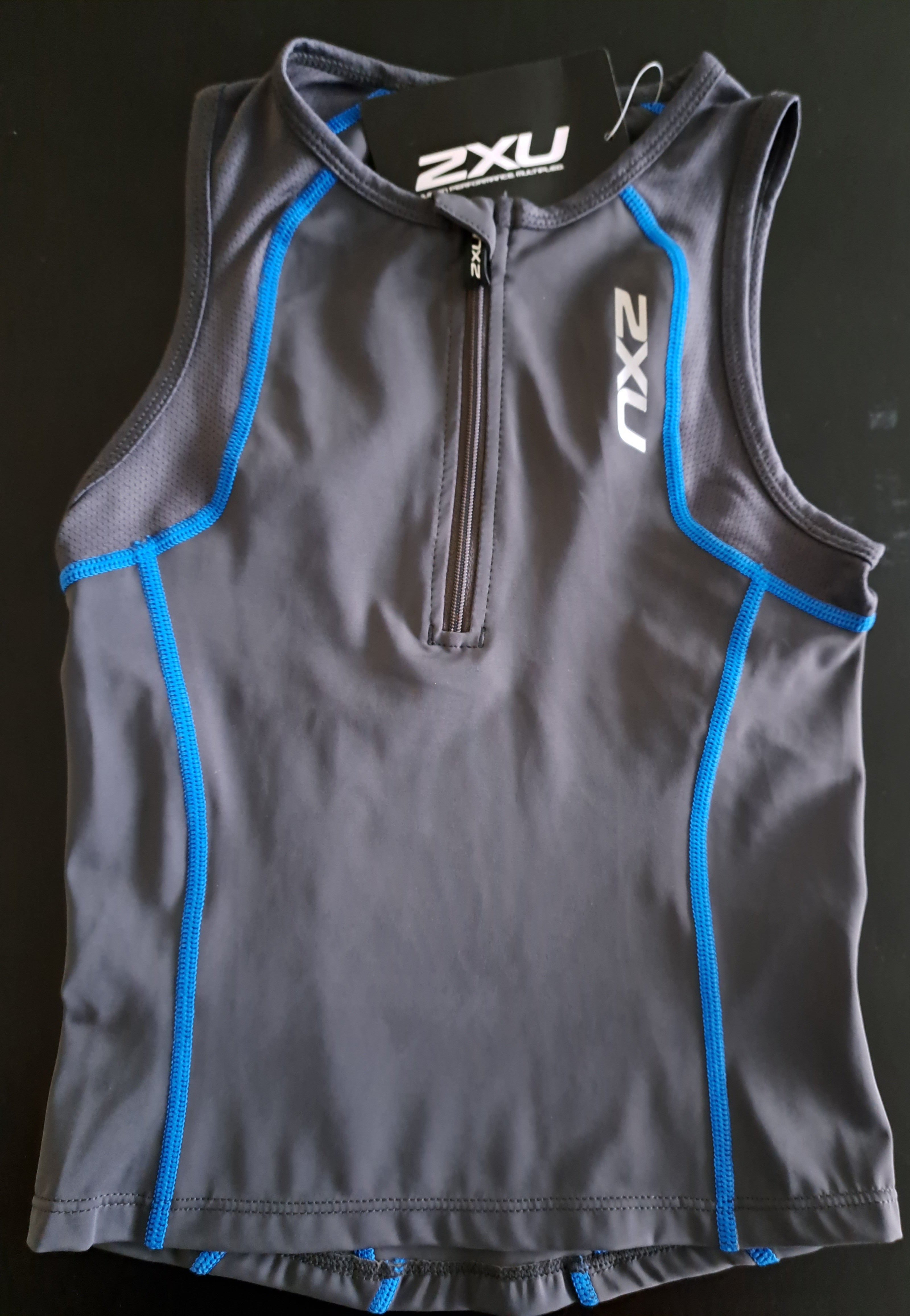 2XU Active Youth Tri Singlet, Kinder, Indian Ink/Chrom