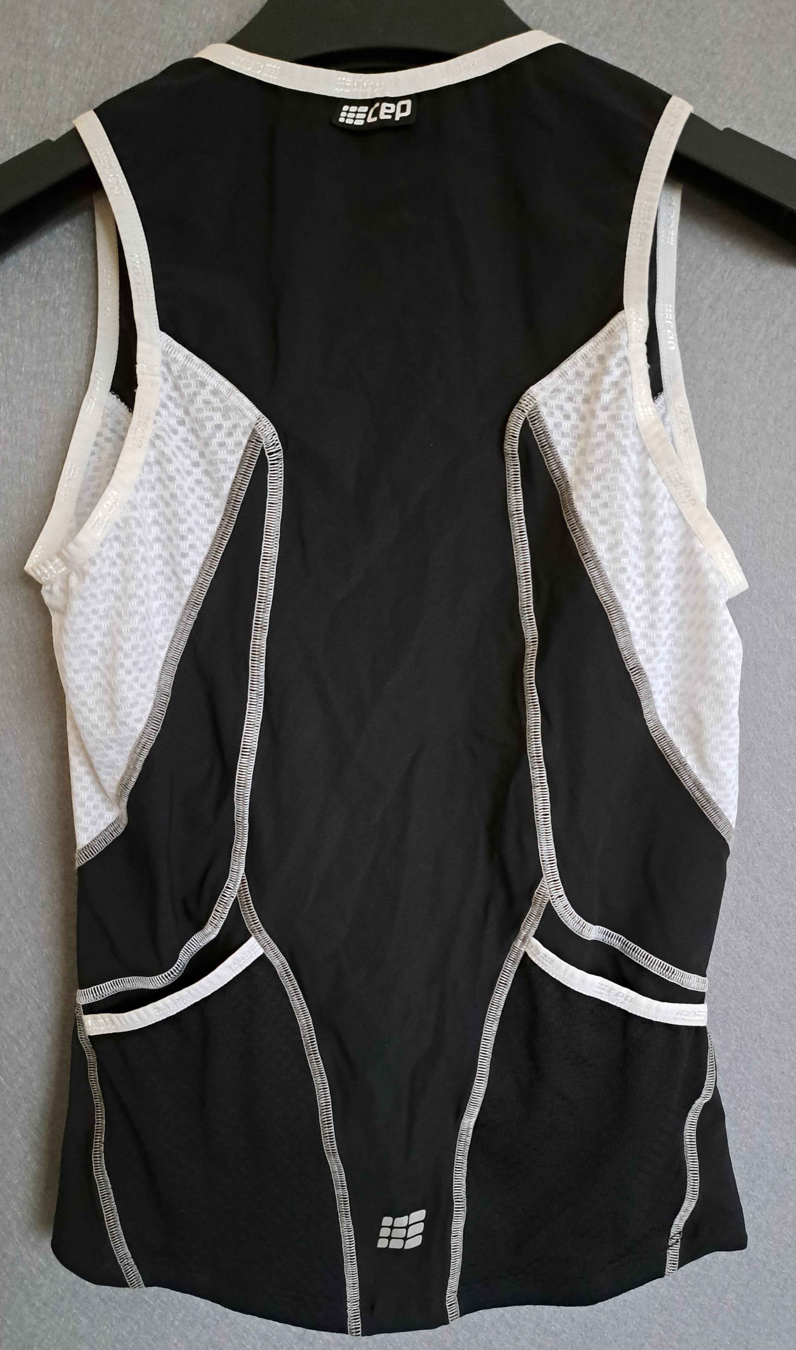 CEP Active Tri Singlet, women, black/white