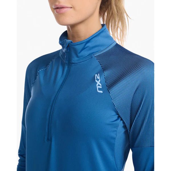 2XU Light Speed 1/2 Zip, Longsleeve, Damen, Starlingblau/reflektierend