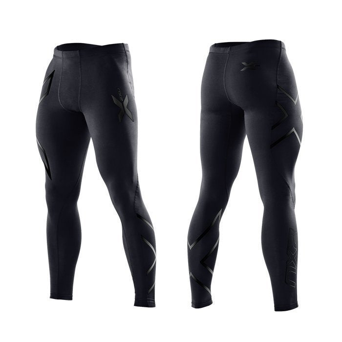 2XU Compression Tight, Lauftight, Herren, Black/Black