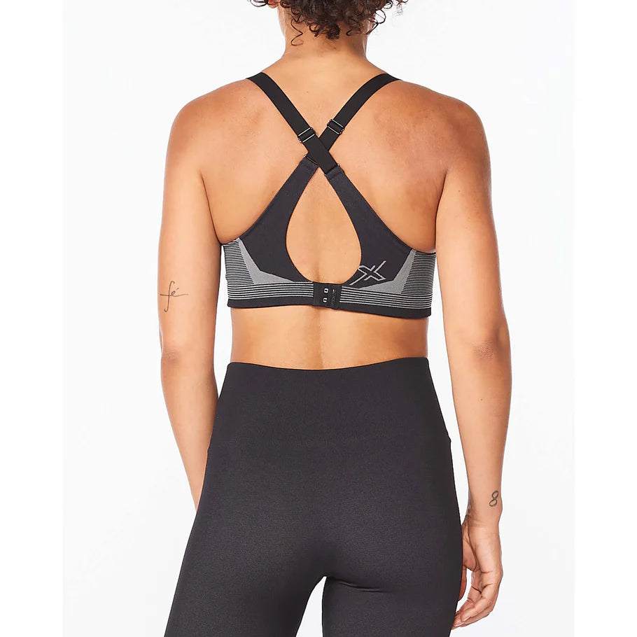 2XU Motion Tech Bra, Damen, Black/Turbulence