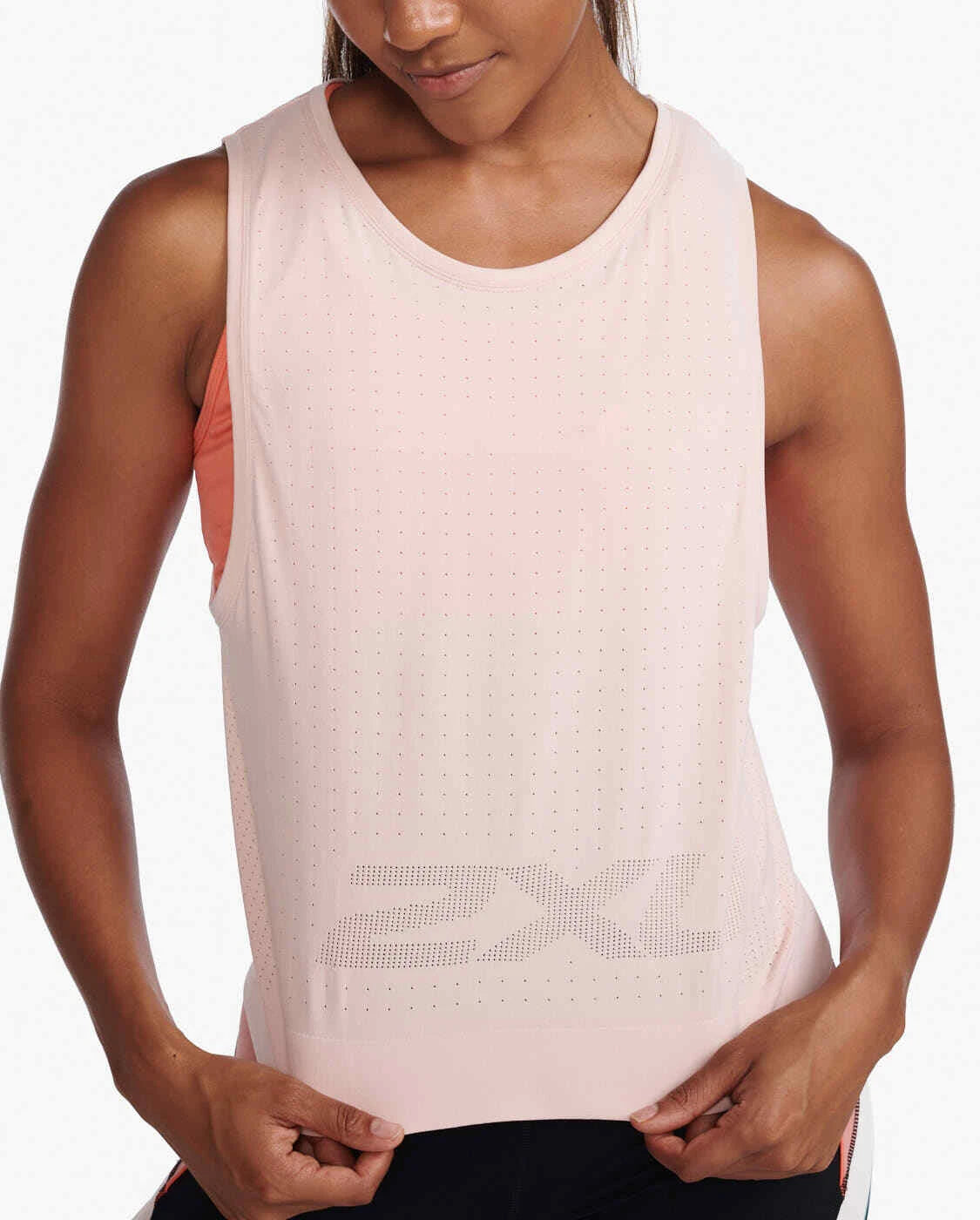 2XU Motion Tech Tank, Damen, Peach Whip/Peach Whip