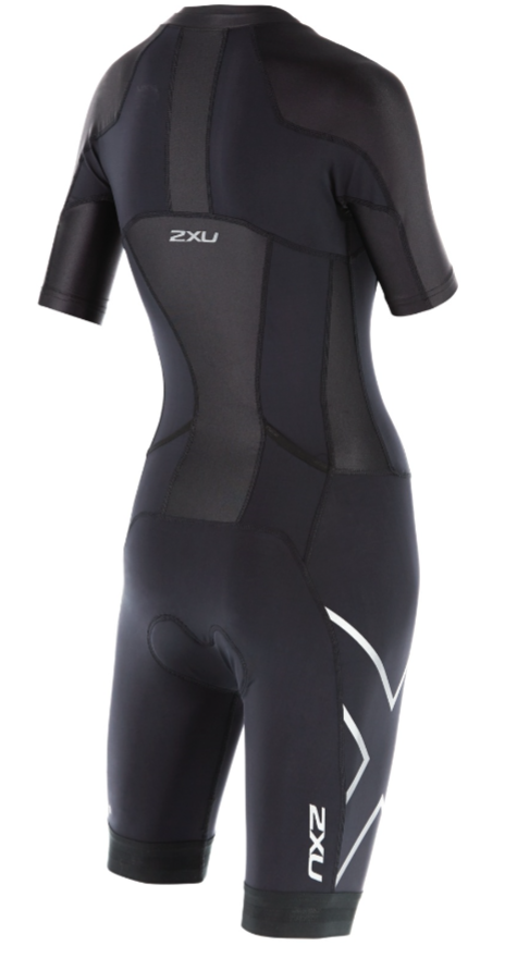 2XU Compression Sleeved TriSuit, Damen, Black/Black