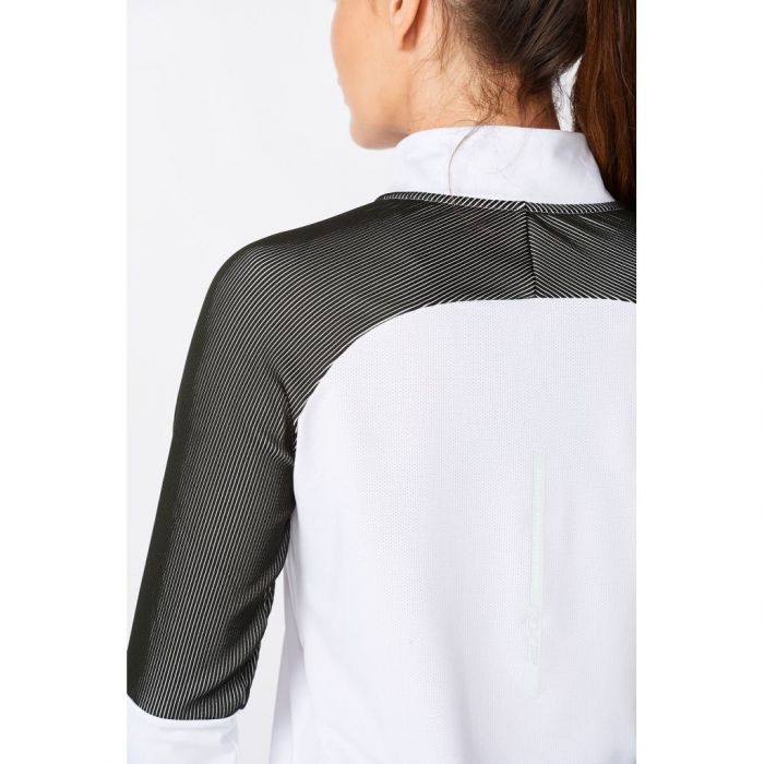 2XU Light Speed 1/2 Zip, Longsleeve, Damen, weiß/schwarz/reflektierend