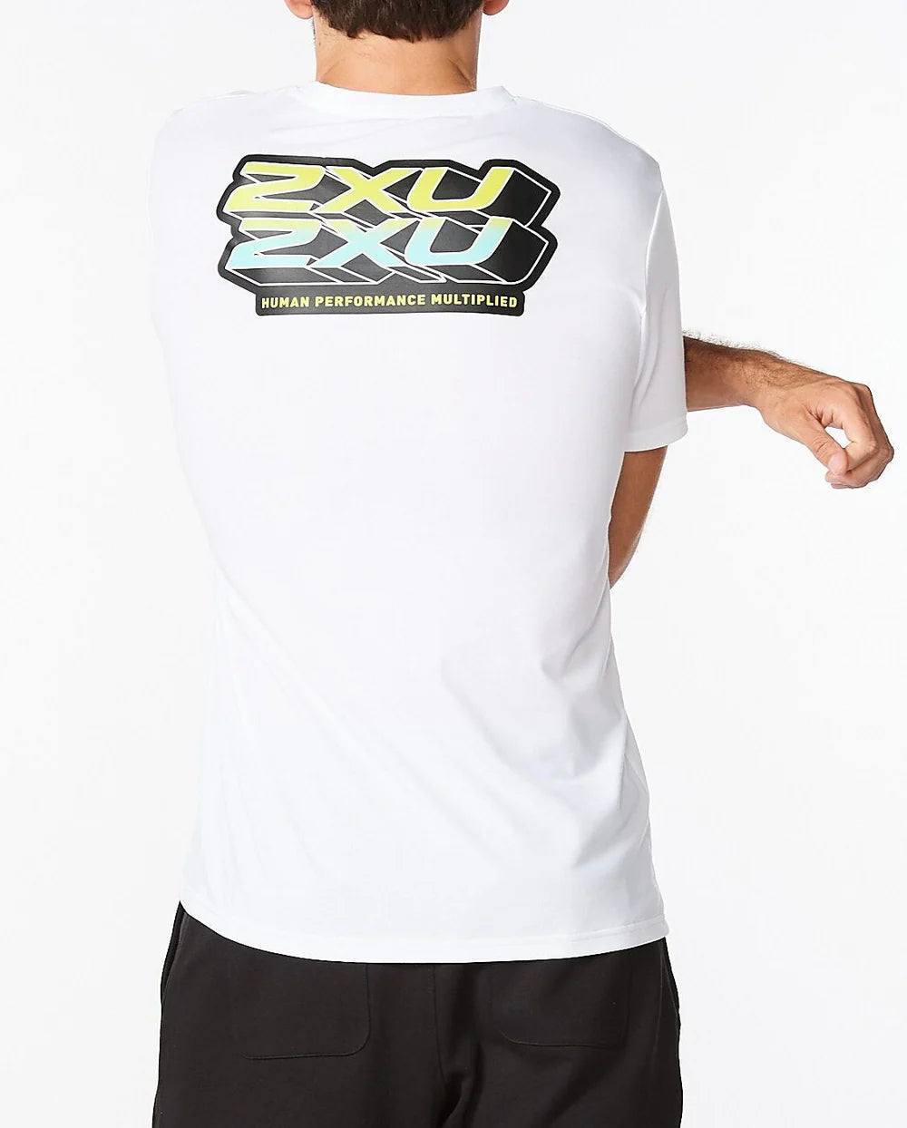 2XU Contender Tee, Herren, White/Acid