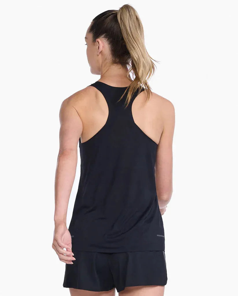 2XU Light Speed Tech Singlet, Damen, Black/Black Reflective