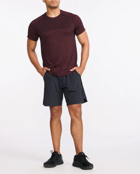 2XU Motion Tech Tee, Herren, Rhubarb/Black