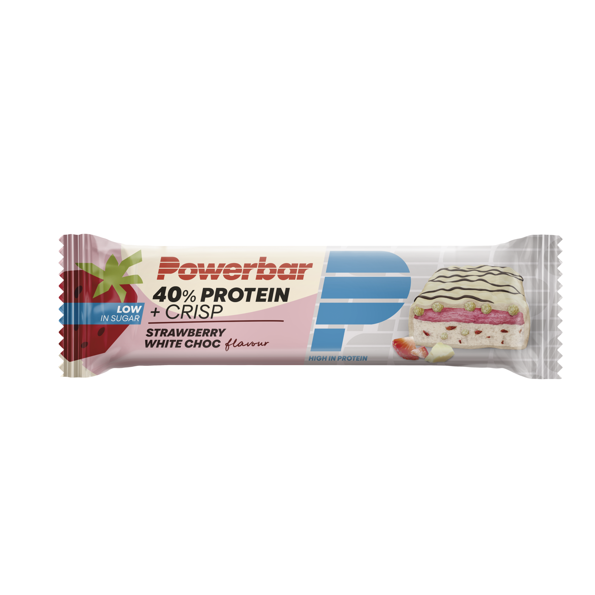 Powerbar 40 % Protein Crisp Riegel, Strawberry White Choclate, 40 g