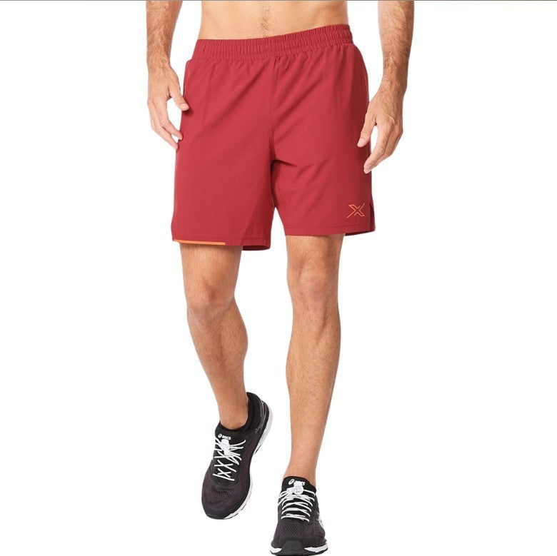 2XU Aero 7 Inch Short, Herren, weinrot