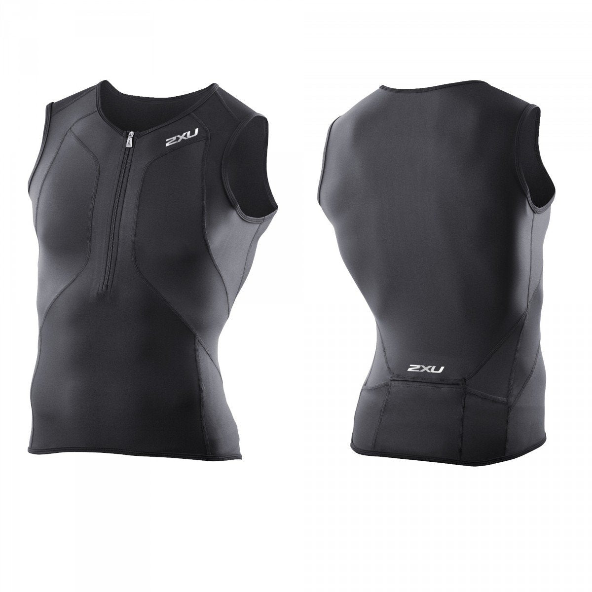 2XU G:2 Compression Tri Singlet, Herren, black/black