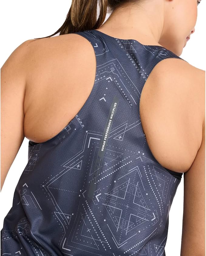 2XU Light Speed Tech Singlet, Damen, Tech Bandana/Ink Reflective