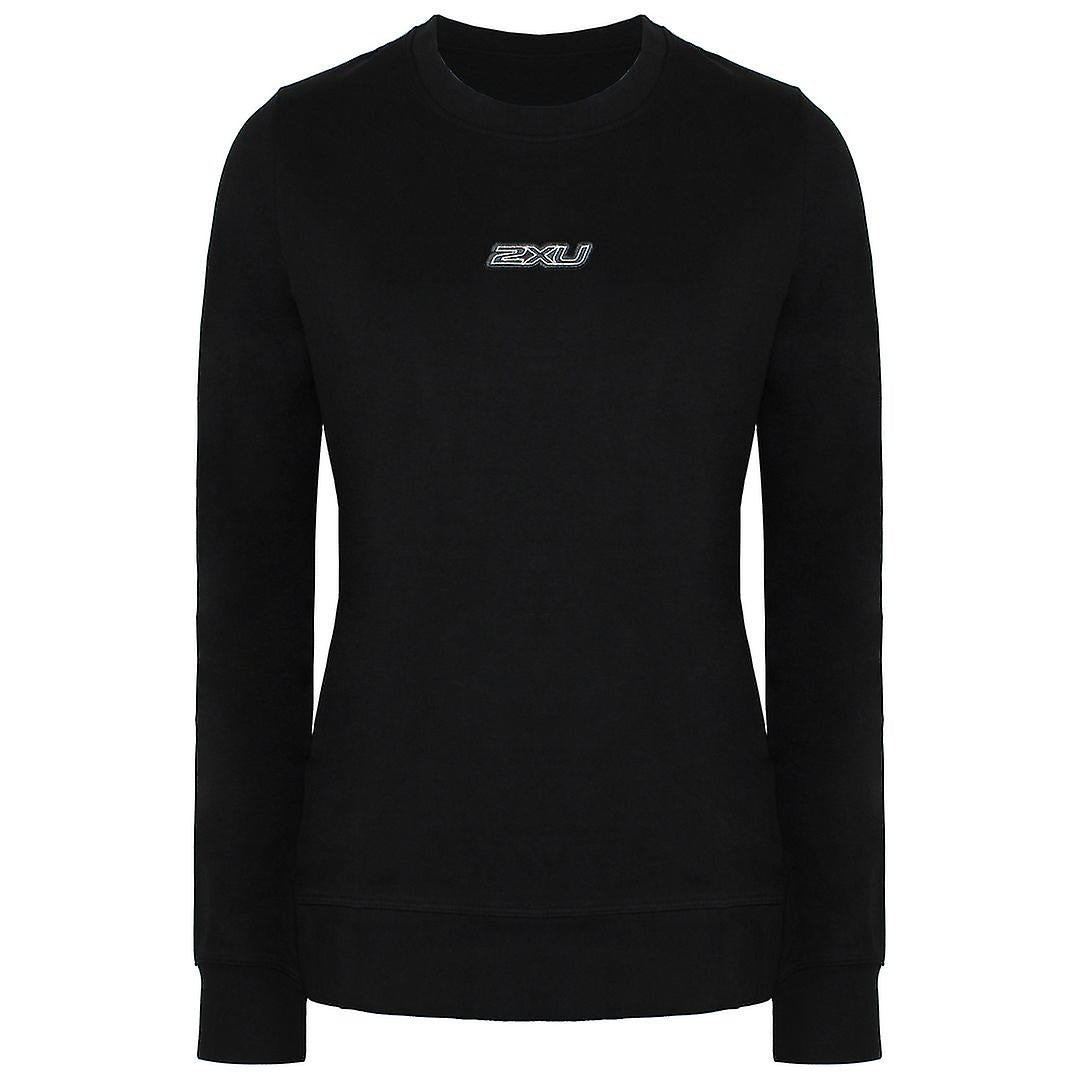 2XU Commute Crew Sweatshirt, Damen, Black/Turbulence