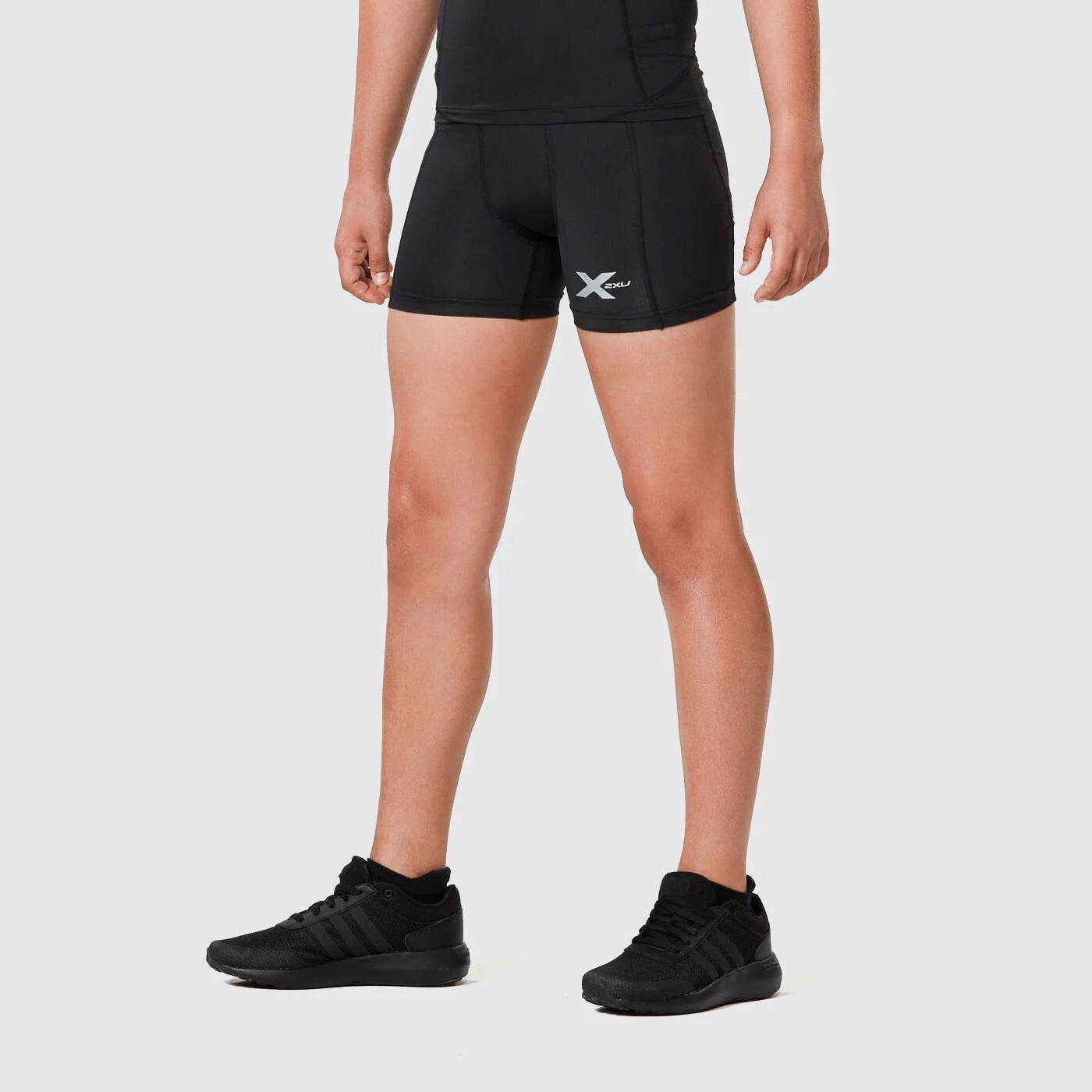 2XU Boys Compression 1/2 Short, Jungen, Black/Black