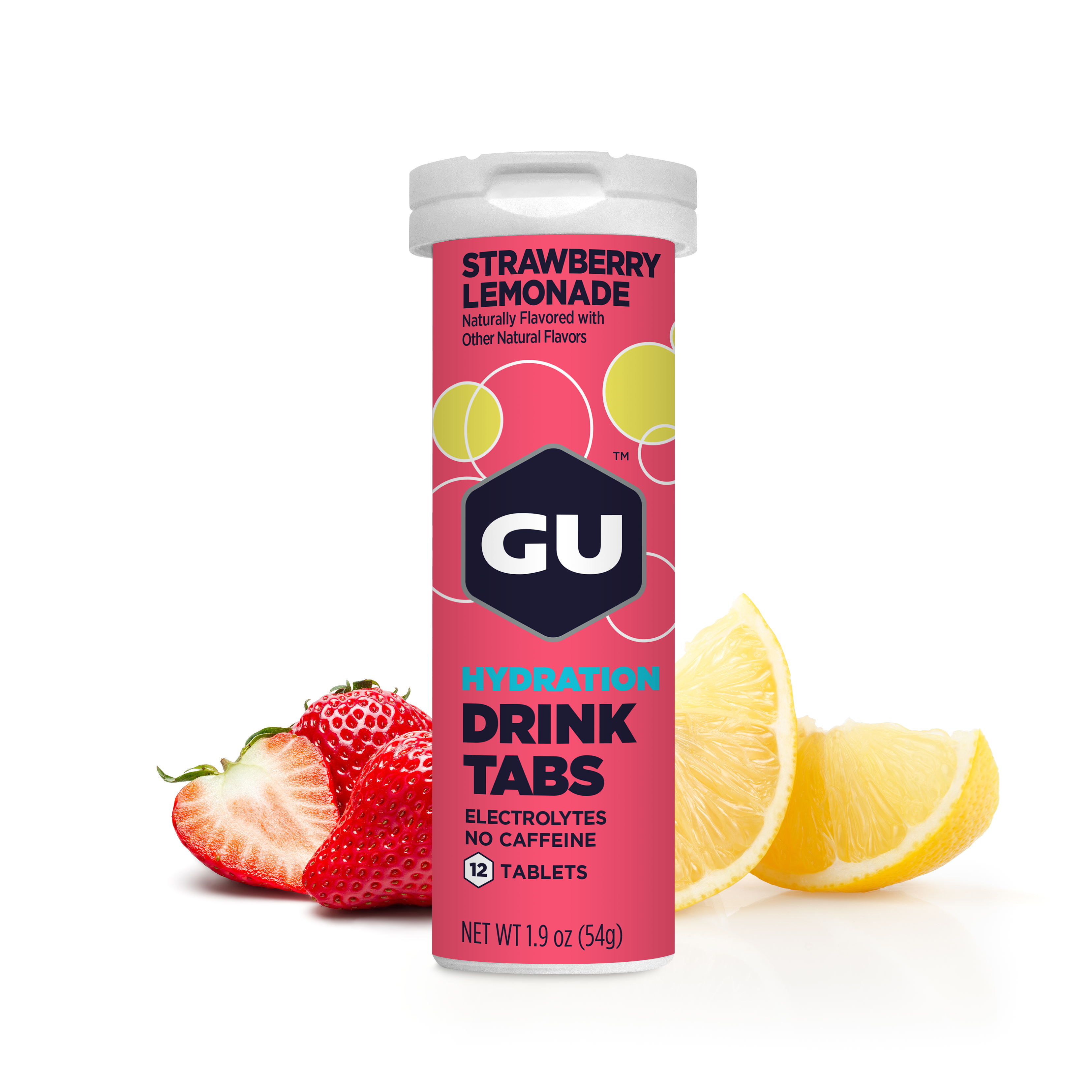 GU Hydration Tabs, Brew Tablets 12 Stück, Strawberry Lemonade