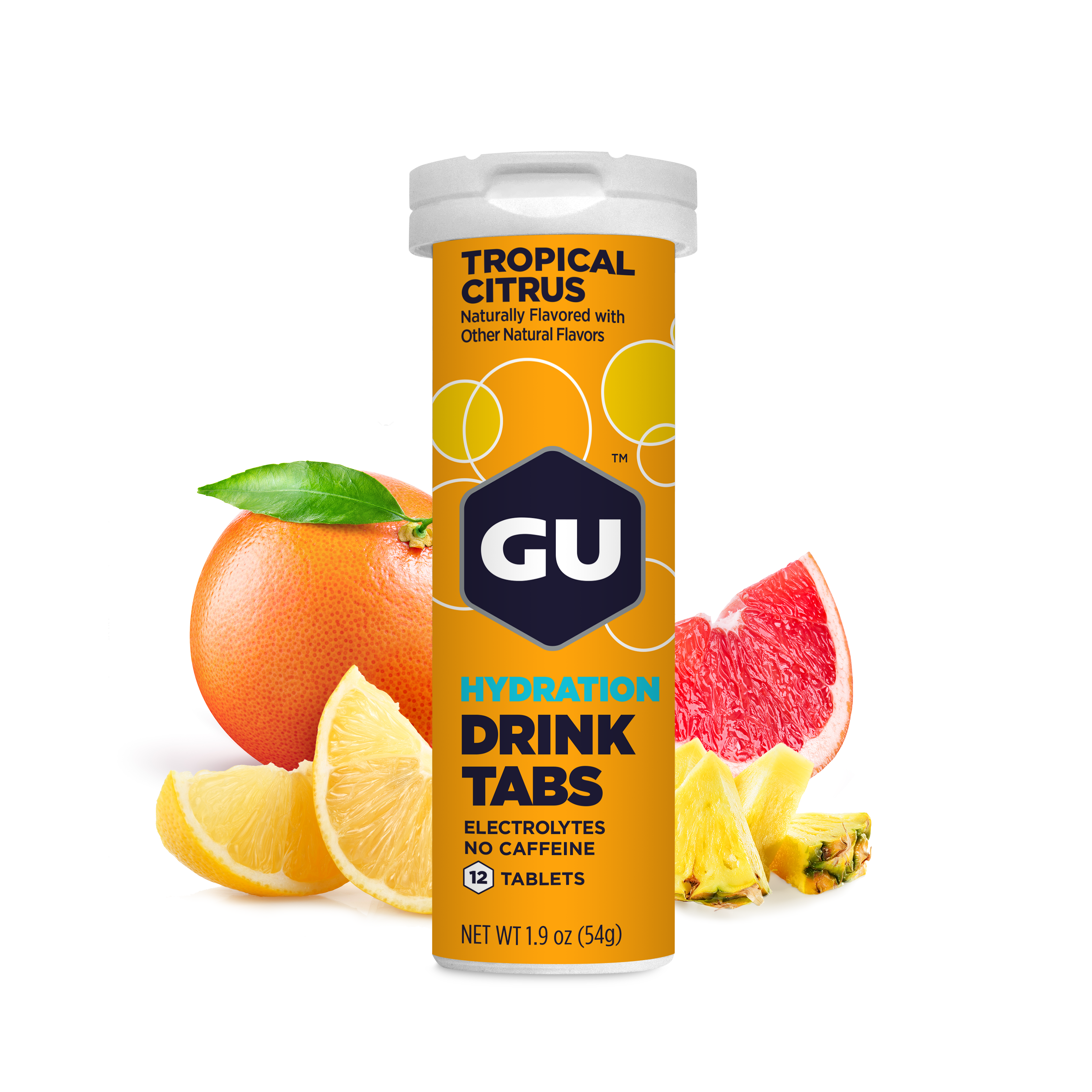 GU Hydration Tabs, Brew Tablets 12 Stück, Tropical Citrus