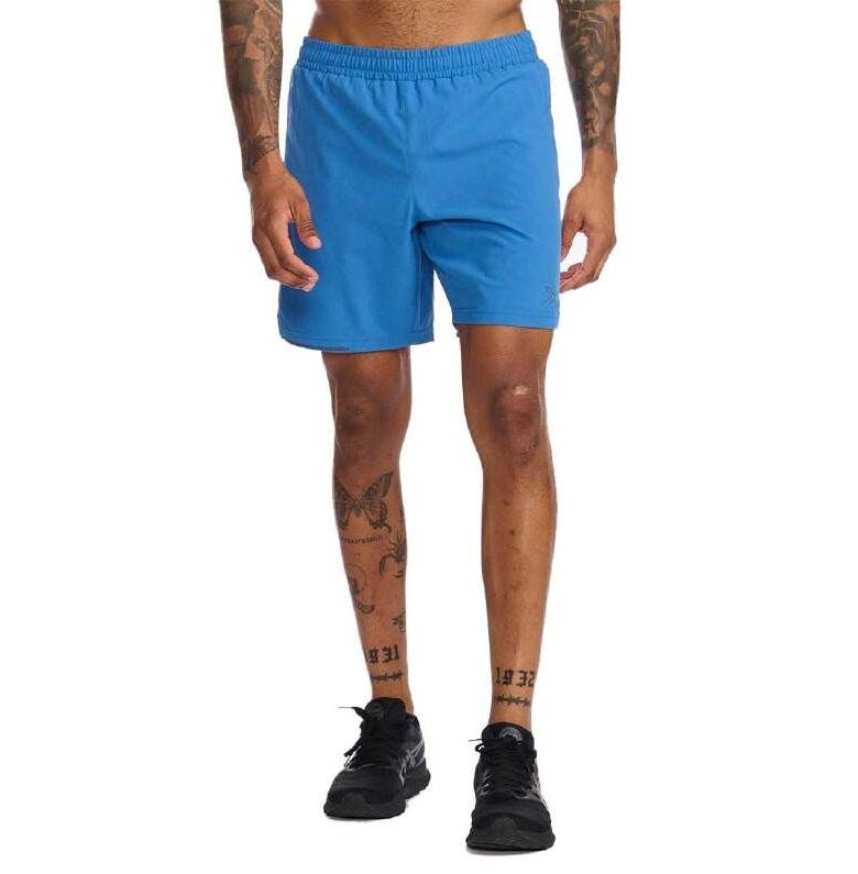 2XU Aero 5inch Shorts, Herren, Starling/Medieval Blue Reflective