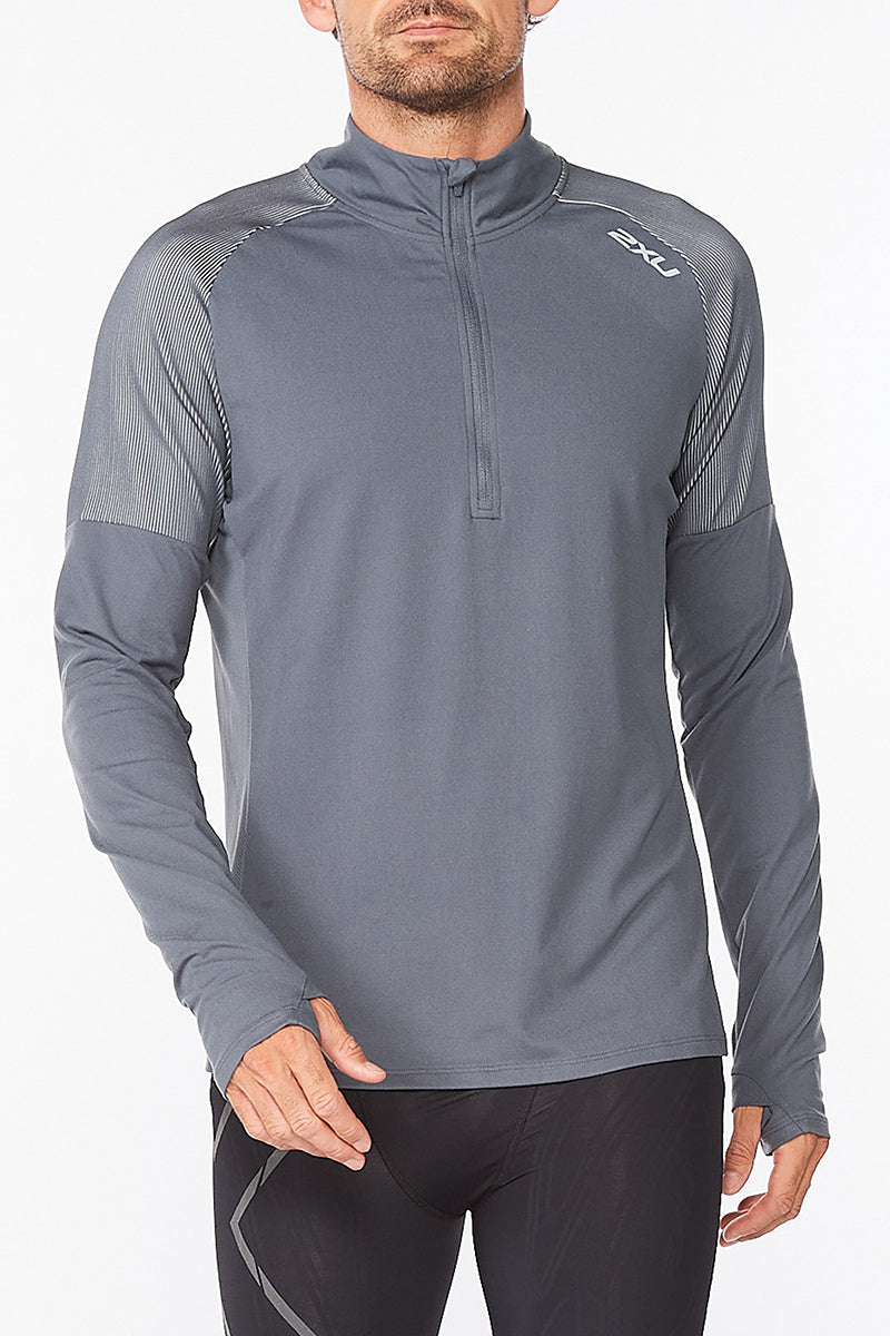 2XU Light Speed 1/2 Zip, Longsleeve, Herren, Turbulence/Silver Reflective