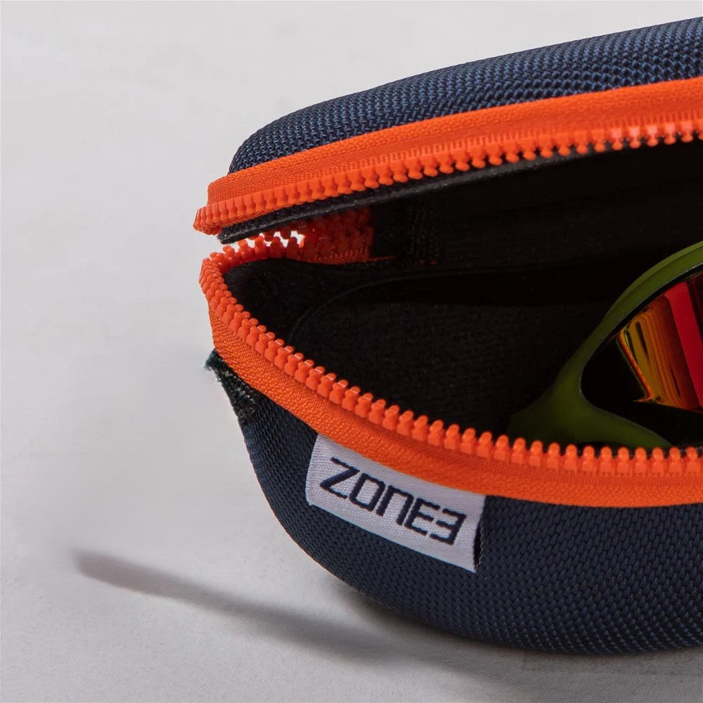Zone3 Protective Swim Goggle Case, Schwimmbrillenetui, Navy/Orange, B-WARE. kein Umtausch