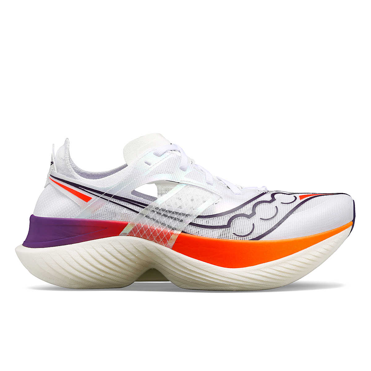 Saucony Endorphin Elite, Herren, white/vizired blanc