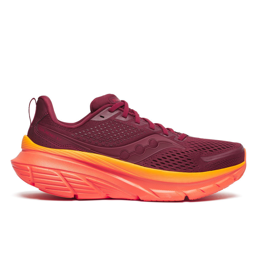 Saucony Guide 17, Laufschuhe, Damen, Currant/Cayenne