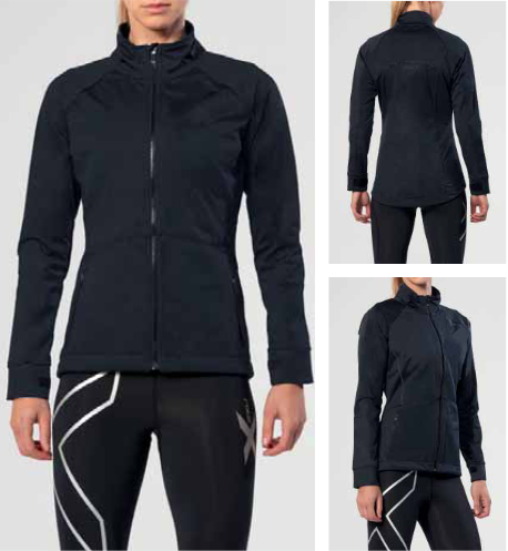 2XU 25.5 Membrane Jacket, Damen, Black/Black